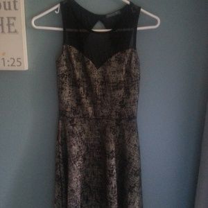 Black and gold halter dress